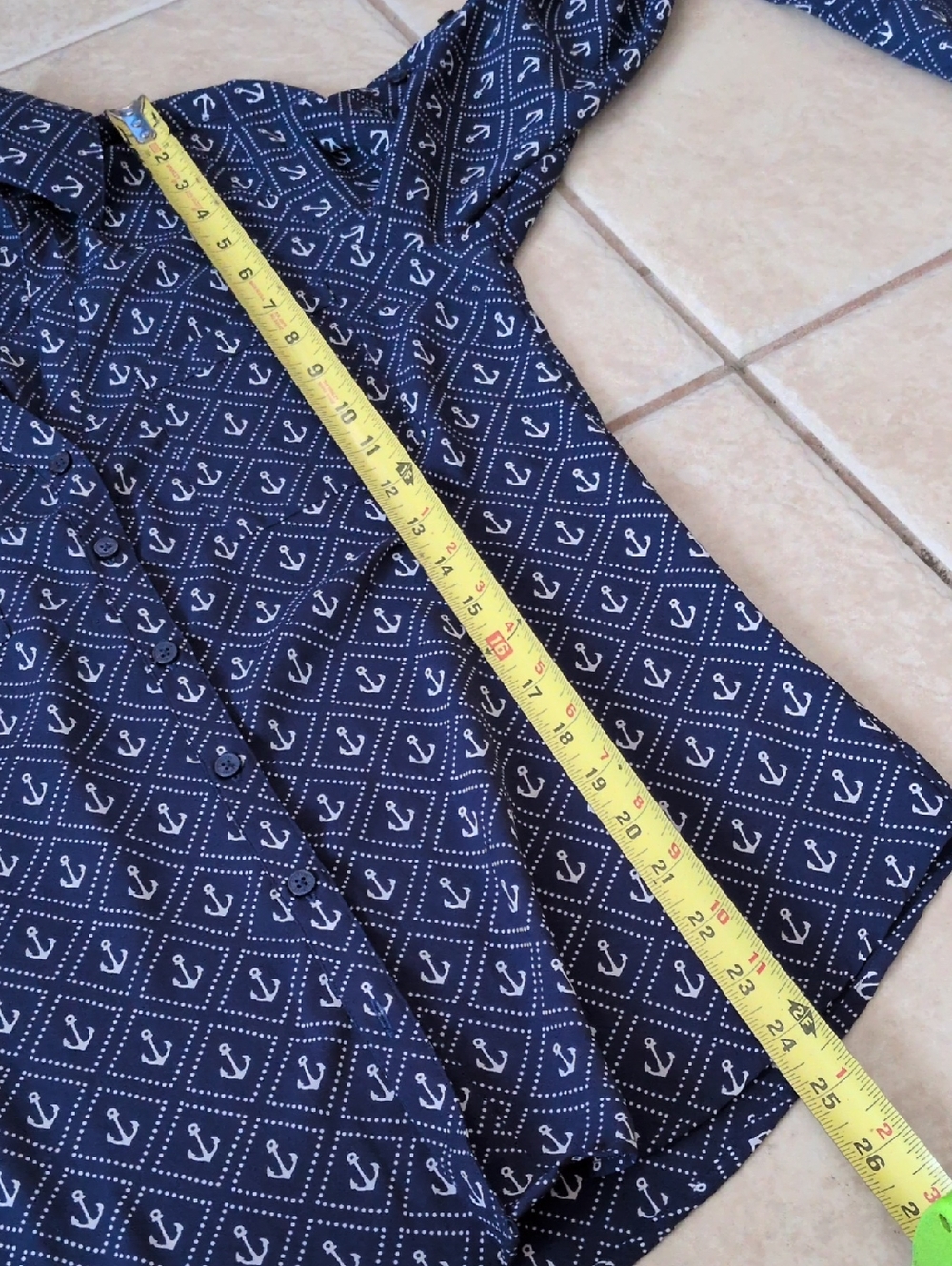 Express The Portofino Shirt Nautical Anchor Print Size XS - Picture 2 of 4